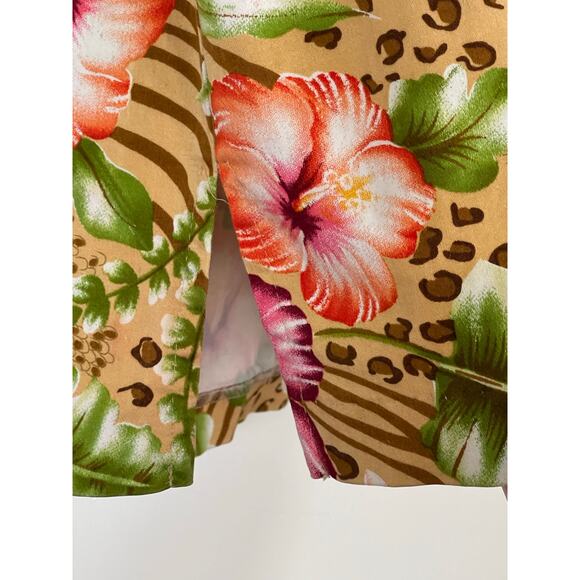 Vintage WORTHINGTON Skirt Womens Bright Floral Stretch Pencil Size 12 - Picture 3 of 5